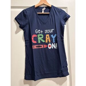 Get your cray on Women's V-neck shirt size Small